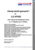Cover: LG KP500 leicht-gemacht - telecomputer marketing