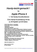 Cover: Apple iPhone 4 leicht-gemacht - telecomputer marketing