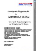 Cover: MOTOROLA GLEAM leicht-gemacht - telecomputer marketing
