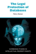 Cover: The Legal Protection of Databases - Cambridge University Press