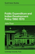 Cover: Public Expenditure and Indian Development Policy 1960-70 - Cambridge University Press
