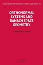 Cover: Orthonormal Systems and Banach Space Geometry - Cambridge University Press