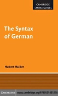 Cover: The Syntax of German - Cambridge University Press