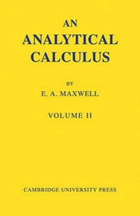 Enlarge image Cover: An Analytical Calculus: Volume 2 - Cambridge University Press