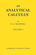 Cover: An Analytical Calculus: Volume 1 - Cambridge University Press