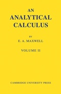 Cover: An Analytical Calculus: Volume 2 - Cambridge University Press