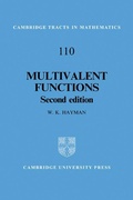 Cover: Multivalent Functions - Cambridge University Press