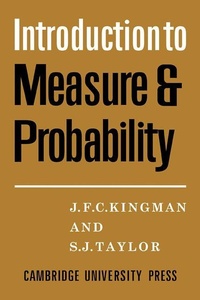 Enlarge image Cover: Introdction to Measure and Probability - Cambridge University Press