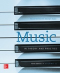 Cover: Workbook to accompany Music in Theory and Practice, Volume 2 - McGraw-Hill Inc.,US