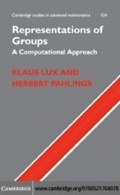 Cover: Representations of Groups - Cambridge University Press