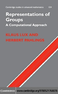 Enlarge image Cover: Representations of Groups - Cambridge University Press