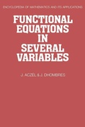 Cover: Functional Equations in Several Variables - Cambridge University Press