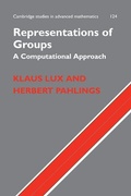 Cover: Representations of Groups - Cambridge University Press
