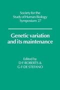 Cover: Genetic Variation and its Maintenance - Cambridge University Press