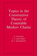 Cover: Topics in the Constructive Theory of Countable Markov Chains - Cambridge University Press