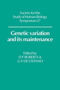 Cover: Genetic Variation and its Maintenance - Cambridge University Press