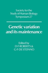 Enlarge image Cover: Genetic Variation and its Maintenance - Cambridge University Press