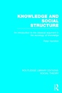 Cover: Knowledge and Social Structure (RLE Social Theory) - Routledge