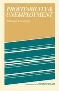 Cover: Profitability and Unemployment - Cambridge University Press