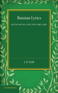 Enlarge image Cover: Russian Lyrics - Cambridge University Press