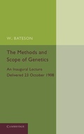 Cover: The Methods and Scope of Genetics - Cambridge University Press