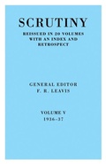 Cover: Scrutiny: A Quarterly Review vol. 5 1936-37 - Cambridge University Press