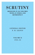 Cover: Scrutiny: A Quarterly Review vol. 2 1933-34 - Cambridge University Press