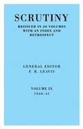 Cover: Scrutiny: A Quarterly Review vol. 9 1940-41 - Cambridge University Press