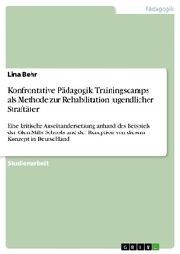 Bild: Konfrontative Pädagogik. Trainingscamps als Methode zur Rehabilitation jugendlicher Straftäter - GRIN Verlag