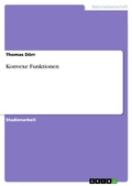 Cover: Konvexe Funktionen - GRIN Verlag