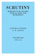 Cover: Scrutiny: A Quarterly Review vol. 13 1945-46 - Cambridge University Press