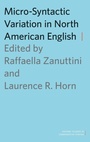 Cover: Micro-Syntactic Variation in North American English - Oxford University Press Inc