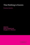 Cover: That Nothing is Known - Cambridge University Press