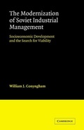Cover: The Modernization of Soviet Industrial Management - Cambridge University Press