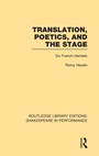 Cover: Translation, Poetics, and the Stage - Routledge
