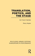 Cover: Translation, Poetics, and the Stage - Routledge