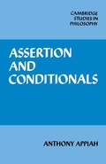 Cover: Assertion and Conditionals - Cambridge University Press
