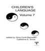 Cover: Children's Language - Psychology Press Ltd