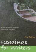 Cover: Readings for Writers - Cengage Learning, Inc