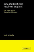 Cover: Law and Politics in Jacobean England - Cambridge University Press