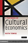 Cover: A Textbook of Cultural Economics - Cambridge University Press