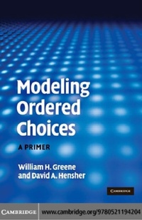 Enlarge image Cover: Modeling Ordered Choices - Cambridge University Press