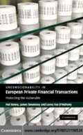 Cover: Unconscionability in European Private Financial Transactions - Cambridge University Press
