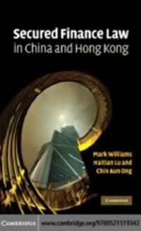 Abbildung von: Secured Finance Law in China and Hong Kong - Cambridge University Press