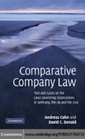 Cover: Comparative Company Law - Cambridge University Press
