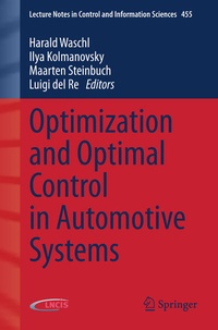 Enlarge image Cover: Optimization and Optimal Control in Automotive Systems - Springer