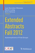 Cover: Extended Abstracts Fall 2012 - Birkh&auml;user