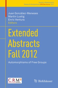 Enlarge image Cover: Extended Abstracts Fall 2012 - Birkhäuser