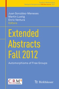 Enlarge image Cover: Extended Abstracts Fall 2012 - Birkhäuser