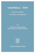 Cover: Schlu&szlig;bilanz - DDR. - Duncker & Humblot